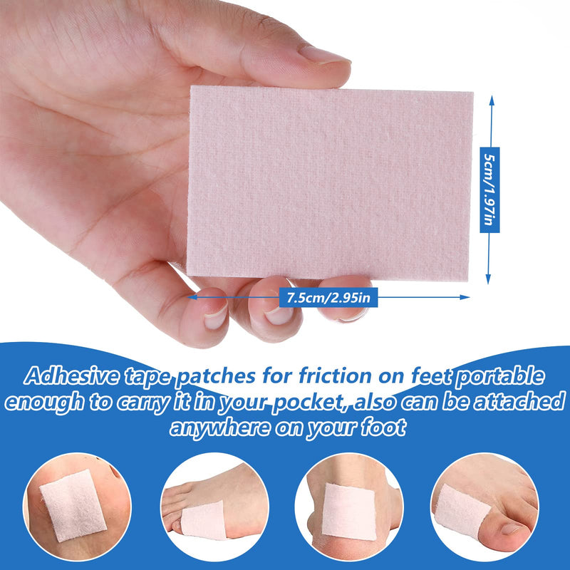 [Australia] - 35 Pieces Moleskin for Foot Moleskin Tape Moleskin Blister Pads Flannel Adhesive Pads Heel Cushion Foot Care Stickers Blister Prevention Patches for New Shoes Protection, Reduce Friction Pain 