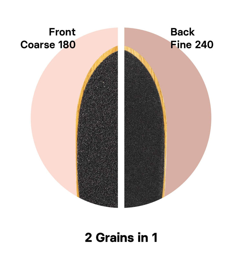 [Australia] - VALNEO Foot Scrubber - Callus and Dead Skin Remover for Feet - Coarse and Fine Foot Rasp File for Pedicure Tools - Heel Scraper Exfoliator - Rubber Wood Grater for Wart Removal 