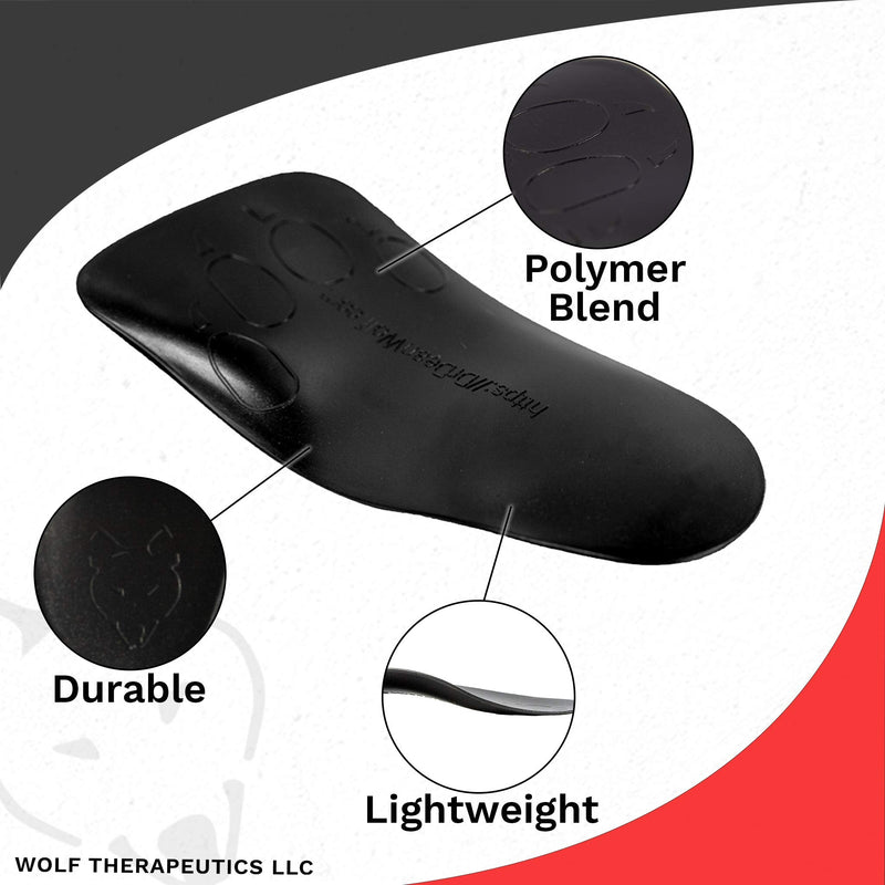 [Australia] - Dr. Wolf Arch Support Orthotic Inserts for Plantar Fasciitis -Unbreakable - 3/4 Length Shoe Insert - for Flat Feet, Foot, Arch and Heel Pain - Men's 11 Wide, Women's 12 Wide Wide - Men's 11 Women's 12 