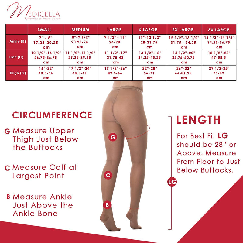 [Australia] - Medicella Open Toe Compression Pantyhose for Women 20-30 mmHg Made in USA Medical Quality Waist Sheer Stocking Circulation Travel & Daily Wear(3X-Large, Nude) 3X-Large 