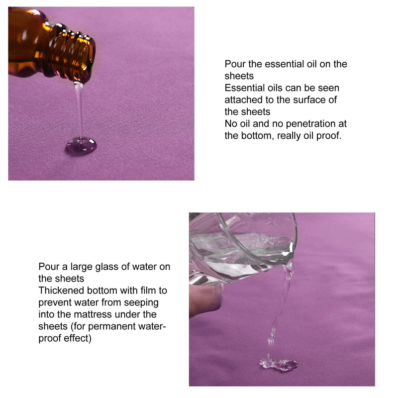 [Australia] - 2pcs Salon Bed Sheet, Waterproof Oil-proof Bed Cover Massage Bed Sheet Protecting Sheet for Salon SPA,Massage Table Cover Sheet Beauty Salon Bed Sheets(purple) purple 