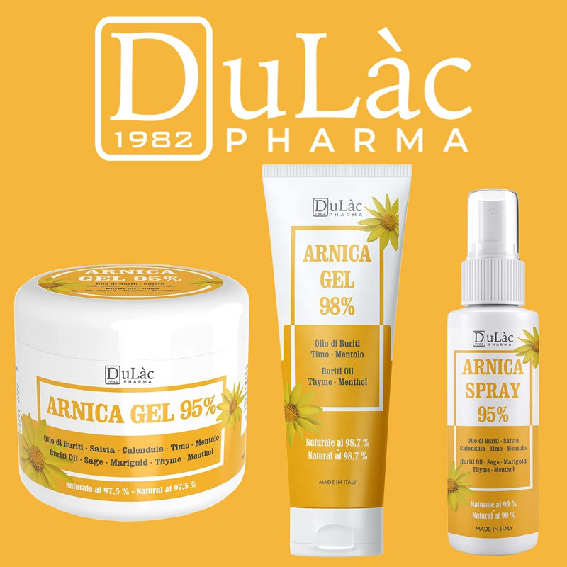 [Australia] - Arnica Gel for Bruising and Swelling 100ml Extra Strong 98%, Fast Action, Made in Italy for Massage of Muscles and Joints, Natural and Dermatologically Tested Formula - Dul�c 