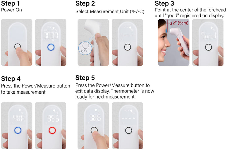 [Australia] - 2021 Newly Release Innovo Medical Touchless Forehead Thermometer, Non-Contact Fever Alert, Termometro Digital (Off-White), (iF100B) Off-white 