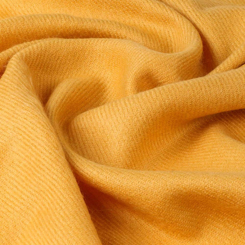 [Australia] - Genfien Women Scarf Large Wrap Stole Square Blanket Shawls for Women Solid Color Kerchief Warm Thick Wedding Party Autumn Winter Gift For Ladies 140 * 140cm Yellow 