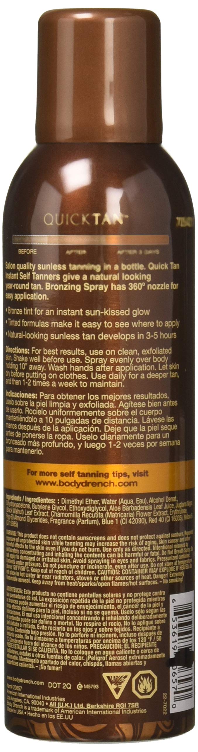 [Australia] - Body Drench Quick Tan Bronzing Spray Medium-Dark 6 Ounce (177ml) (2 Pack) 