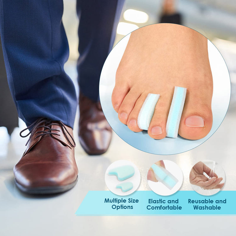 [Australia] - Kimihome 12 Packs Foam Toe Separator，Toe Gasket-Redress Overlapping Toes, Prevent Friction and Release Pressure, Relieve The Pain Caused by Bunions. Blue 
