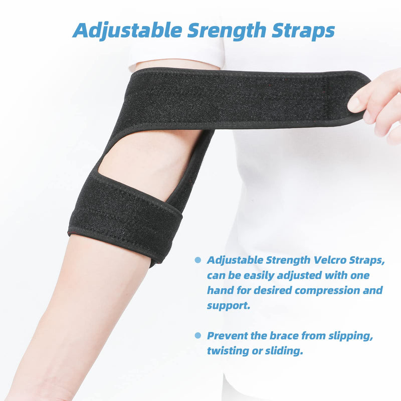 [Australia] - Solmyr Elbow Brace, Tennis Elbow Support Brace, Elbow Strap for Tendinitis, Sprained Elbows, Golfer's Elbow, Adjustable Elbow Strap with Dual-Spring Stabilizer,Provides Support and Relieve Pain,Unisex 