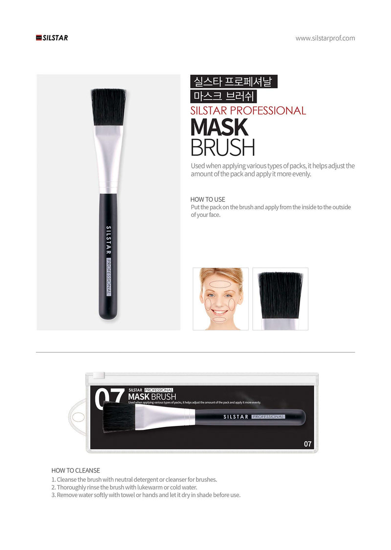 [Australia] - SILSTAR PROFESSIONAL SQUARE FOUNDATION/MASK BRUSH HANDLE MADE IN KOREA 007 