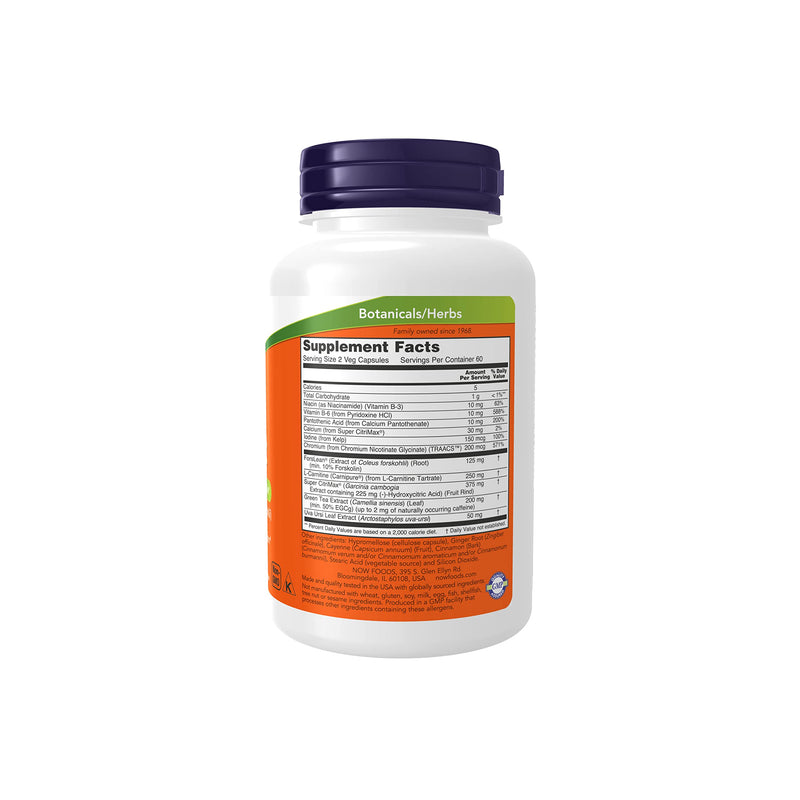 [Australia] - NOW Supplements, Diet Support with ForsLean® (Coleus forskohlii), 120 Veg Capsules 