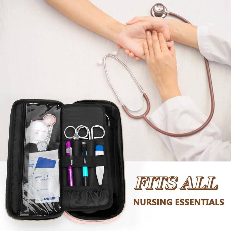 [Australia] - Damero Protective Stethoscope Case Compatible with 3M Littmann/ADC/Omron Stethoscope, Stethoscope Carrying Bag Travel Case for Nurse Accessories, Misty Rose 