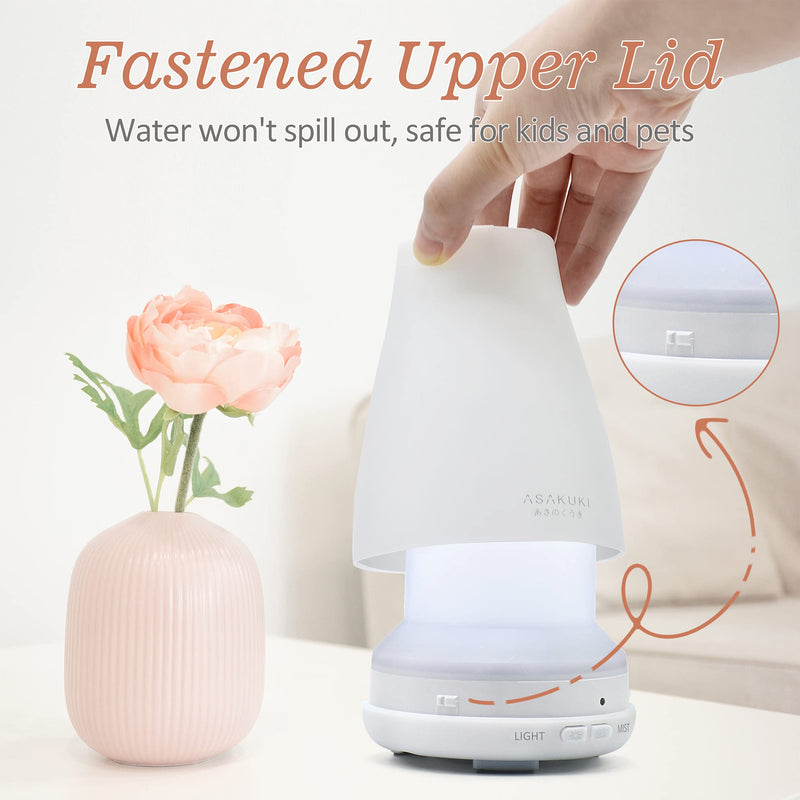 [Australia] - ASAKUKI 100ml Essential Oil Diffuser Ultrasonic Aromatherapy Diffuser Fragrant Oil Vaporizer Humidifier Waterless Auto Shut-Off for Bedroom Office Yoga… 