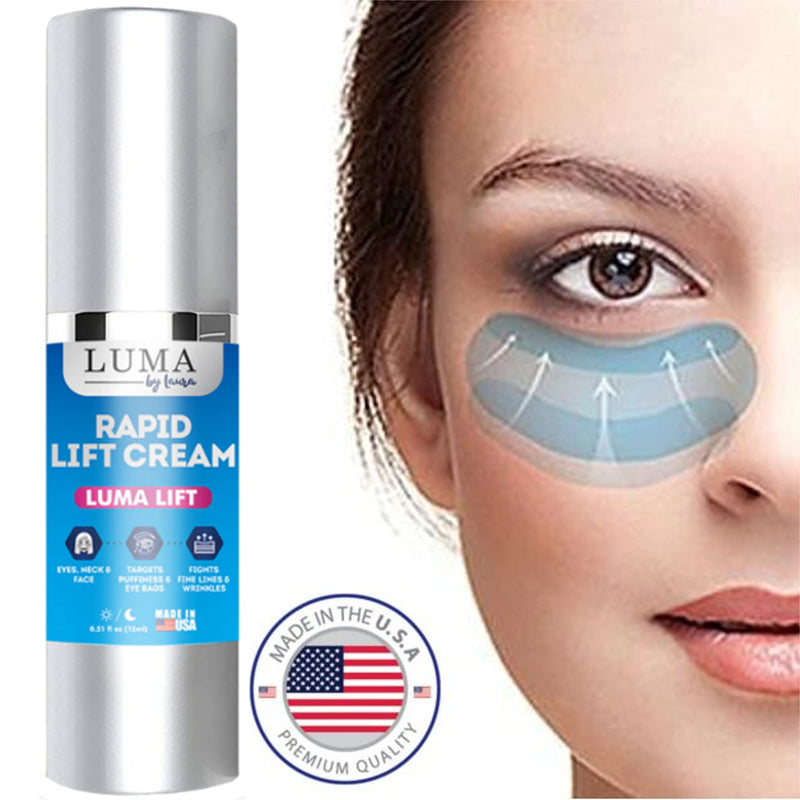 [Australia] - Luma Lift - Instant Eye Cream for Puffy Eyes, Dark Circles, Wrinkles and Eye Bags - Plant-Based Serum with Fast-Acting Ingredients - Tightens and Sculpts Skin - Made in USA - 0.5 fl oz 