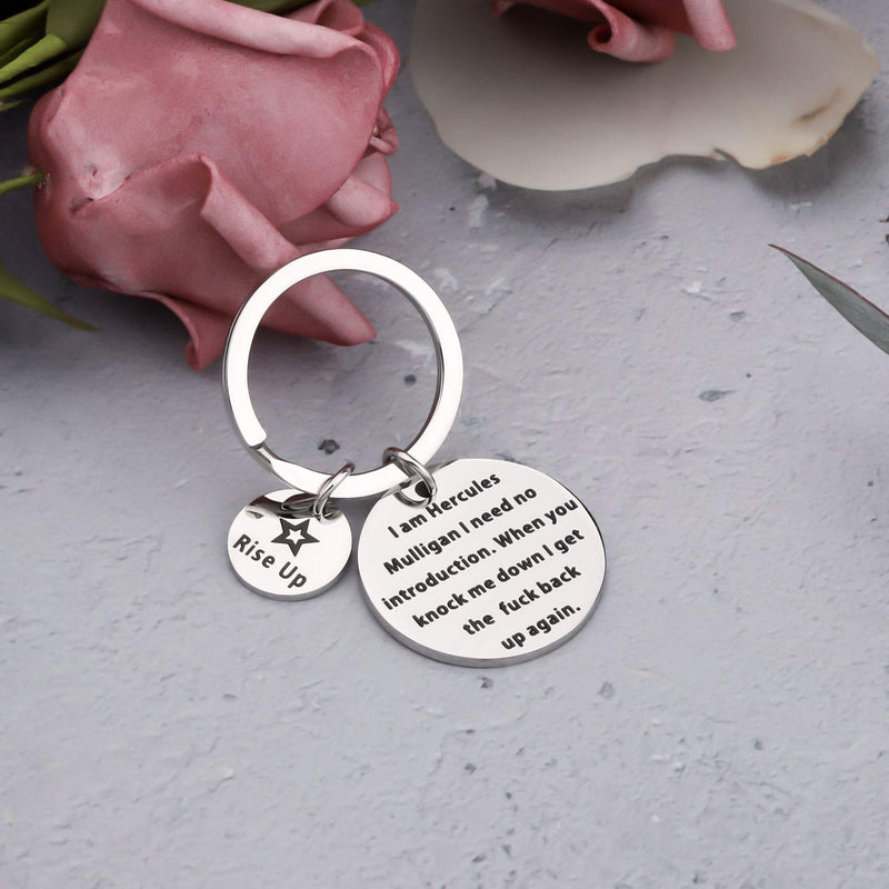 [Australia] - KUIYAI Hamilton Broadway Musical Inspired Gift Hercules Mulligan Quote Keychain Rise up Keyring Inspirational Gift Theater Jewelry Hercules Mulligan KS 