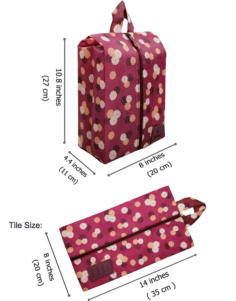 [Australia] - M-jump 4 Pack Shoe Bags,Portable Oxford Travel Shoe Bags with Zipper Closure (4 Pack) 