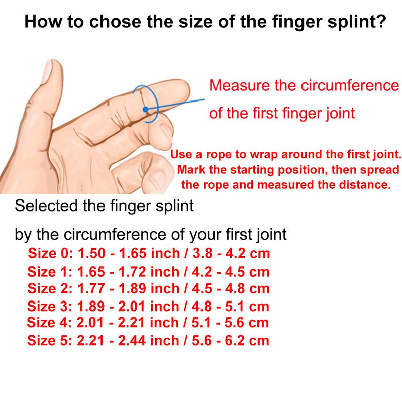 [Australia] - Thinvik 2x Plastic Mallet DIP Finger Support Brace Splint Joint Protection Injury - Size3 Knuckle 53-55mm 