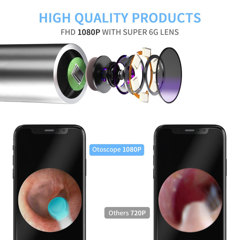 [Australia] - BEBIRD Ear Wax Removal, 3.5mm Lens Ear Cleaner with Camera, 1080P HD WiFi Ear Endoscope with LED Light, Waterproof 3-Axis Gyroscope Earwax Removal Camera Tool for Adults Kids & Pets - Black 
