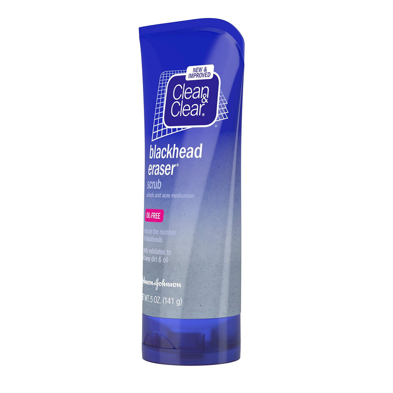 [Australia] - Clean & Clear Blackhead Eraser Oil-Free Facial Scrub with 2% Salicylic Acid Acne Medication, Exfoliating Daily Face Scrub for Acne-Prone Skin Care, Coconut, 5 Oz, Pack of 2 