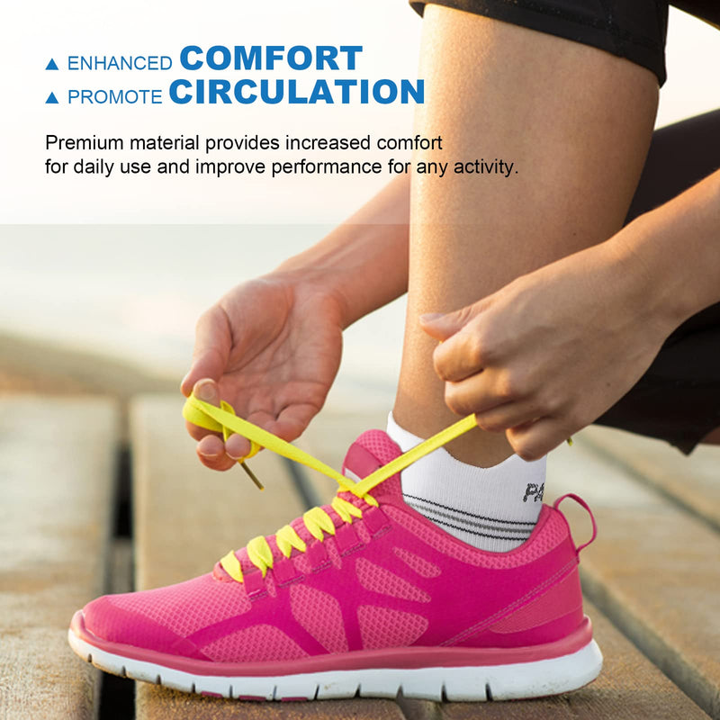 [Australia] - Plantar Fasciitis Sock (6 Pairs) for Men and Women, Compression Foot Sleeves with Arch and Ankle Support (Black, Gray, White, Medium) 2 Black+2 Gray+2 White(6 pairs) Medium (6 Pair) 