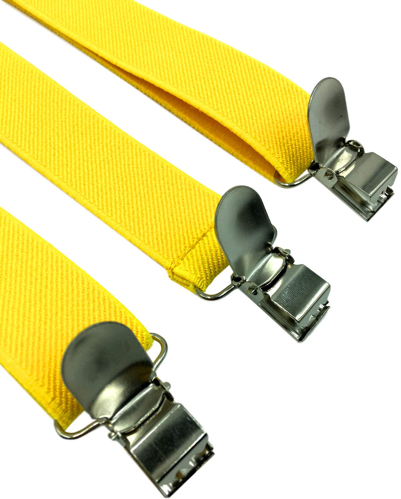 [Australia] - Consumable Depot Solid Color Suspenders Y-Back | Adjustable and Elastic | Yellow 