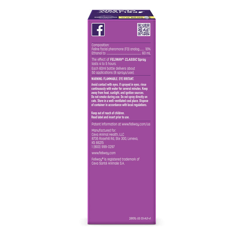 [Australia] - FELIWAY Classic Calming Spray 2 Fl Oz (Pack of 1) 