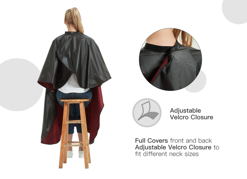 [Australia] - All Purpose Styling Chemical Hair Cutting Cape, Salon Barber Stylist Coloring Shampoo Waterproof Clients Gown Smock Capes 