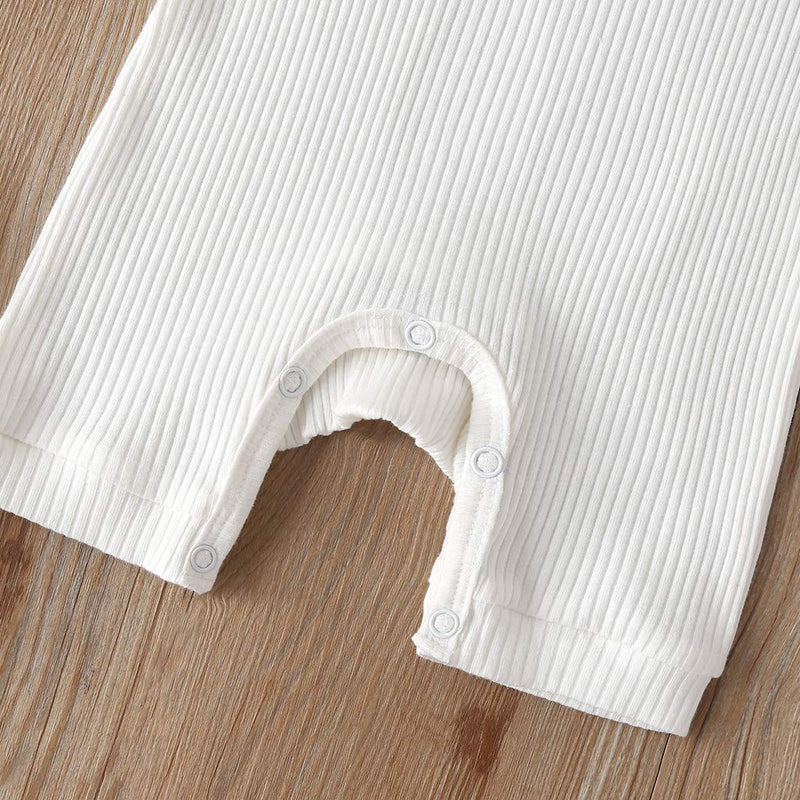 [Australia] - Summer Baby Boy Girl 2 Pack Solid Romper Short Sleeve One Piece Jumpsuit Clothes Sets Black+white Newborn 
