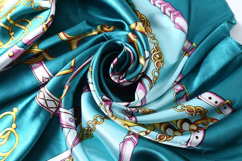 [Australia] - DEBAIJIA Women Silk Scarf Large Square Head Neck Scarves Lightweight Neckerchief Wraps Fashion 35 * 35in 35 X 35in L 