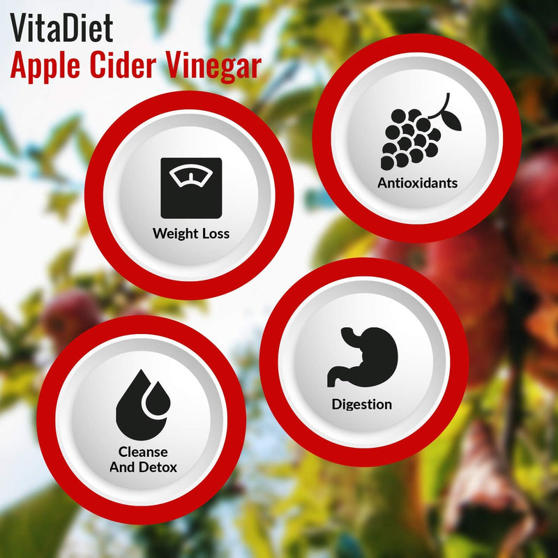 [Australia] - VitaDiet Apple Cider Vinegar with Chromium for a Healthy Metabolism, Natural Immune, Appetite, Slimming & Weight Reduction (120 Vegan Capsules) 