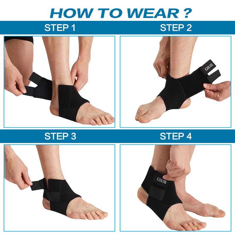 [Australia] - Ankle Support for Men and Women - Neoprene Breathable Adjustable Ankle Brace Sprain for Running, Basketball by Cotill Large 