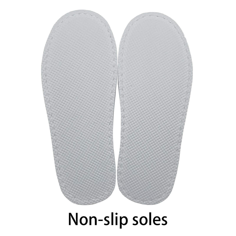 [Australia] - 6 Pairs Warm Spa Slippers-Closed Toe Non Slip Disposable Hotel Slippers for Wowens Men-Thick Soft Cotton Reusable House Slippers Fit for Guests,Bathroom,Bedroom,Travel,Home,Indoor Dark Gray 