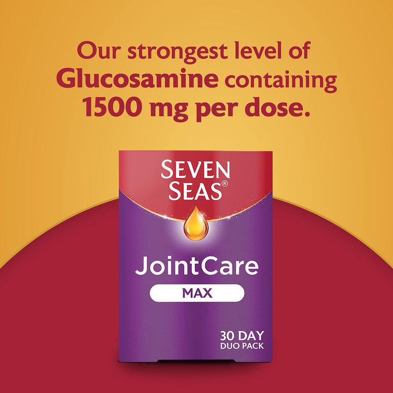 [Australia] - Seven Seas JointCare Supplements, Max, 60 Capsules, 356 mg Omega-3, Vitamin D & C, + Zinc, With Collagen & Glucosamine, EPA & DHA 