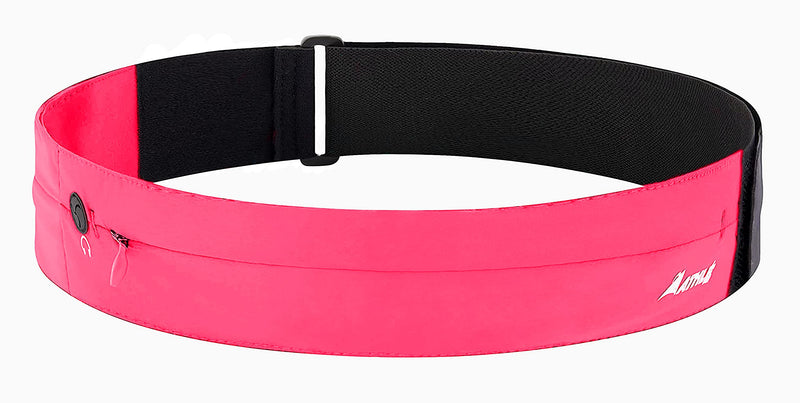 [Australia] - Athlé Insulin Pump Belt - 2 Stretch Pockets Fits Insulin Pump, Epipen, Phone, Wallet, Cards and More - Comfortable and Adjustable Waist Strap - Size Medium 25" - 32" - Insulin Pump Holder - Pink Medium 25" - 32" 