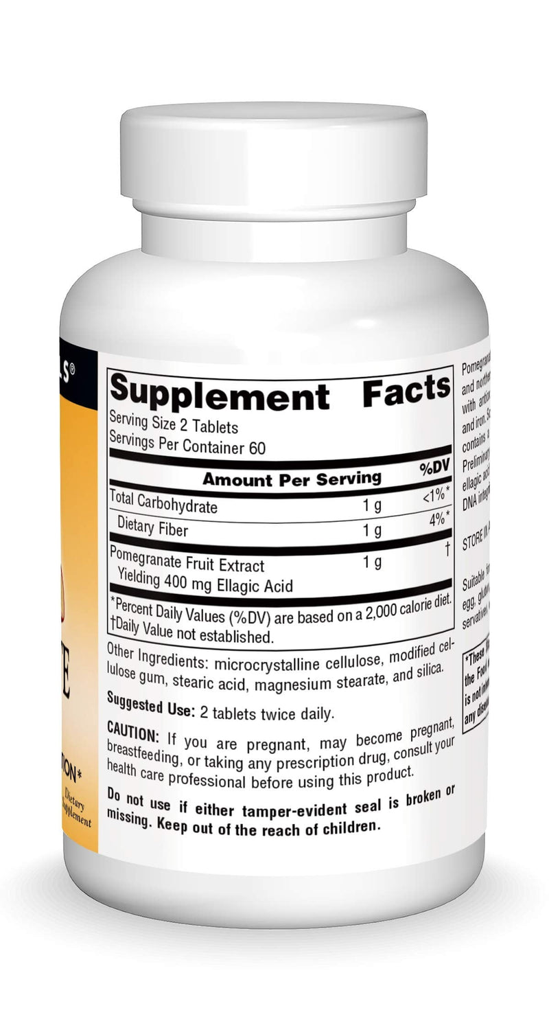 [Australia] - Source Naturals Pomegranate Extract 500mg - 120 Tablets 120 Count (Pack of 1) 