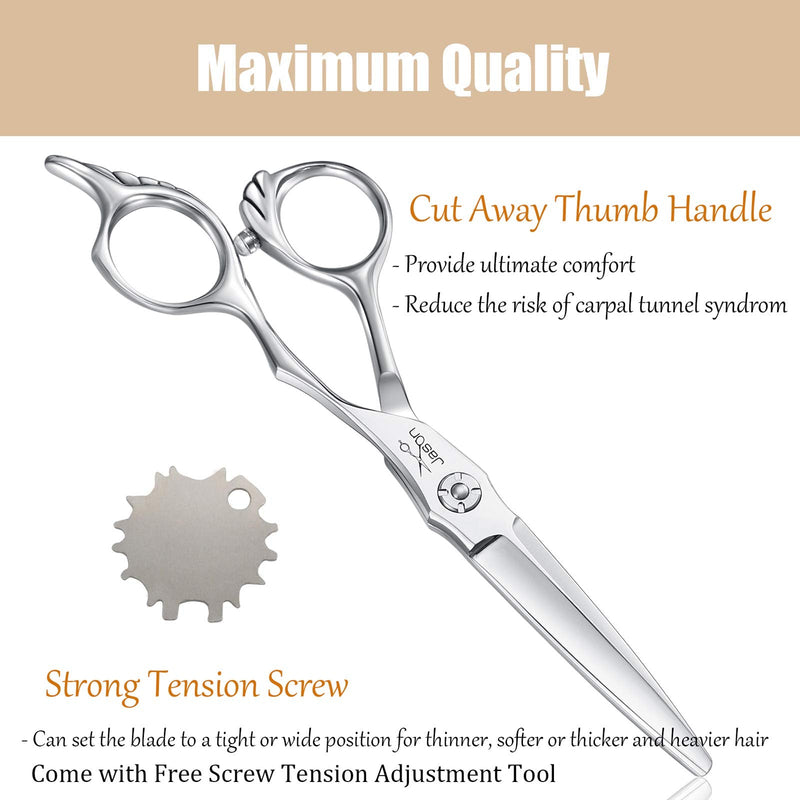 [Australia] - JASON 6" Hair Cutting Scissors Professional Hair Scissors Hair Trimming Scissors for Barber Hairdresser Stylist Women and Men C-shear 