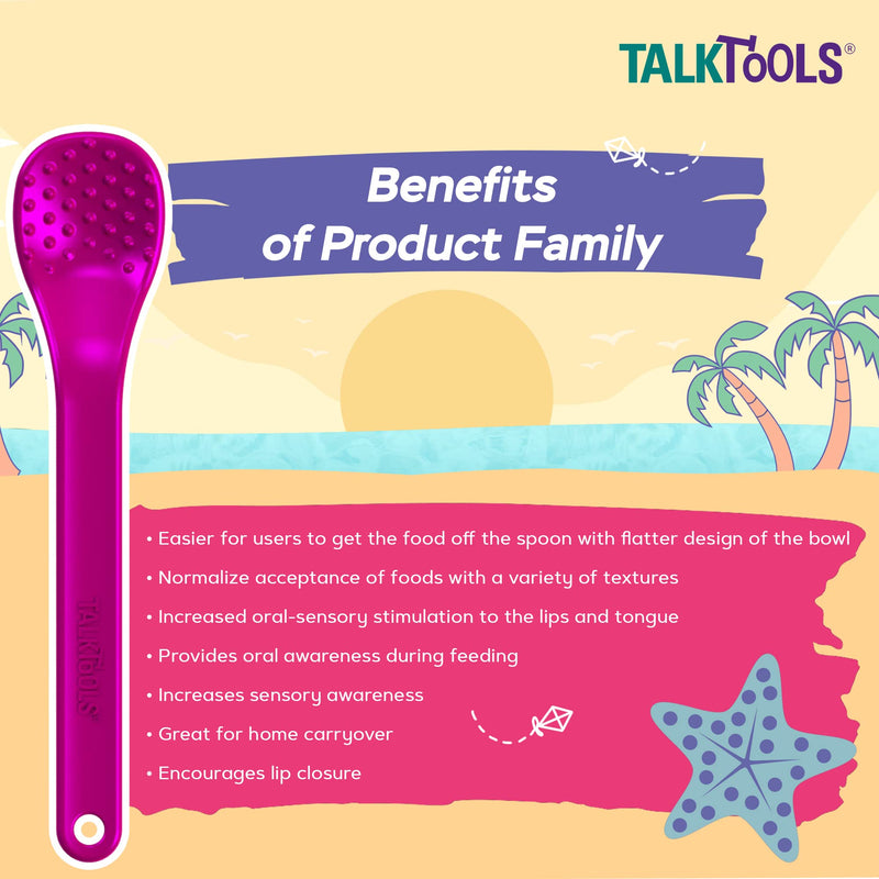 [Australia] - TalkTools Bumpy Maroon Spoons (TalkTools Wee Bumpy Maroon Spoons (12pk)) TalkTools Wee Bumpy Maroon Spoons (12pk) 