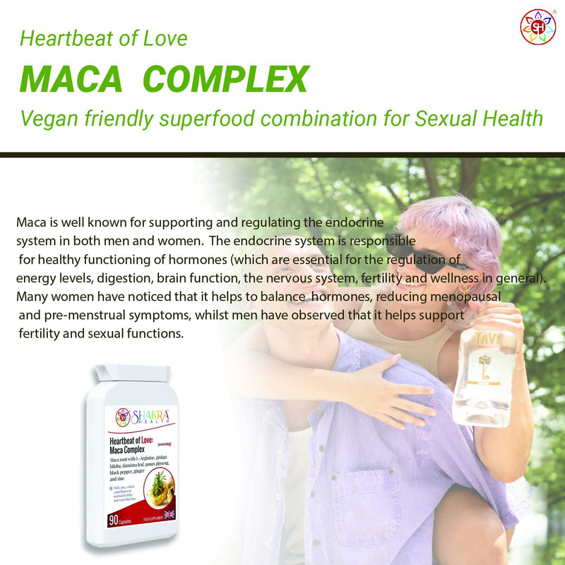 [Australia] - Heartbeat of Love: Maca Complex | SexuaI Health & FertiIity Formula. Intimate, Drive, Energy, Stamina | Spiritually Aligned by Shakra Health 