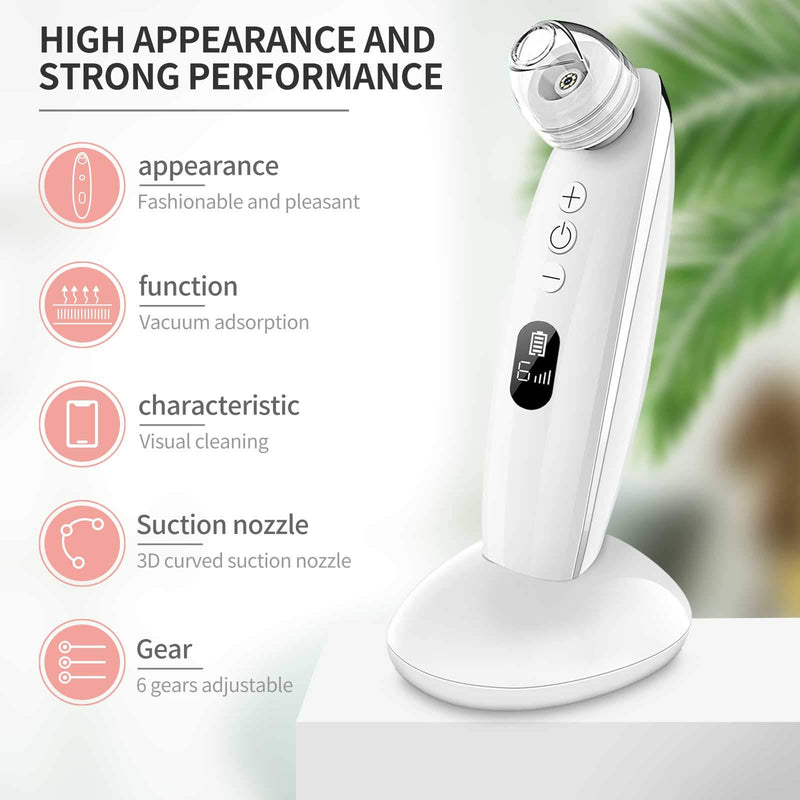 [Australia] - Blackhead Remover with Camera, 20X Microscope Blackhead Suction Tool, Visible Pore Remover, 5.0 Megapixels Facial Pore Vacuum with Charging Base Suction Pore Remover Vacuum, 4 Replaceable Tips 