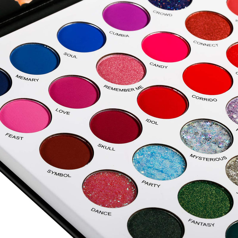 [Australia] - DE'LANCI Big Colorful Eyeshadow Palette Professional 54 Color Board Eye Shadow Bright Neon Glitter Matte Shimmer Makeup Pallet Highly Pigmented Powder Eye Shadow 