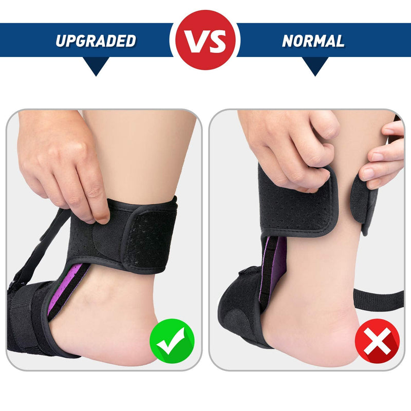 [Australia] - 2021 New Upgraded Purple Night Splint for Plantar Fascitis, AiBast Adjustable Ankle Brace Foot Drop Orthotic Brace for Plantar Fasciitis, Arch Foot Pain, Achilles Tendonitis Support for Women, Men 