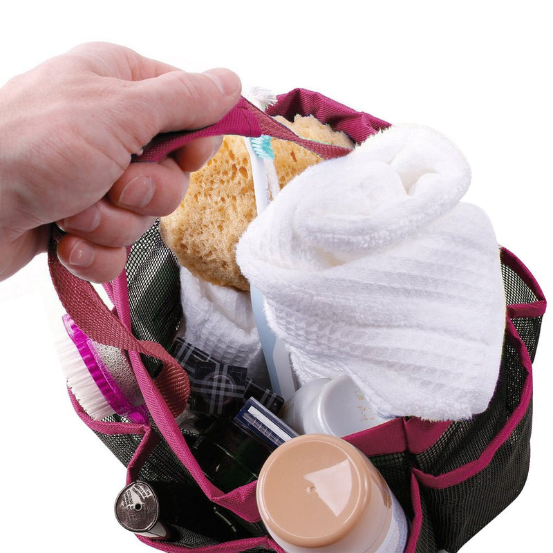[Australia] - Hanging Toiletry Bag with 8 Compartment Mesh Shower Caddy,Quick Dry Shower Tote Bag Organizer for Cosmetics, Swimming Supplies,Bathroom Shampoo,Soap,Body Wash,Towels,Shaving Tools and Other Toiletries 1# 