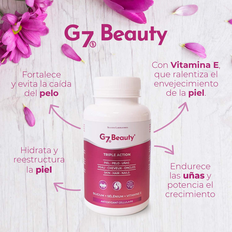 [Australia] - G7 Beauty. Cellular Antioxidant. Silica Enriched with Vitamin E and Selenium. Helps to Maintain The Health and Beauty of Skin, Hair and Nails. 60 Capsules. 