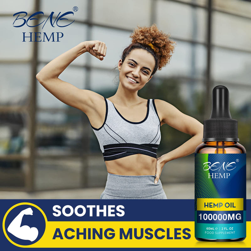 [Australia] - High Strength 100000mg Premium Oil - Supports Joint, Sleep and Stress Relief, Rich in Omega 3-6-9, Vitamin C & E, 100% Vegan (60ml 100000mg) 60ml 100000mg 