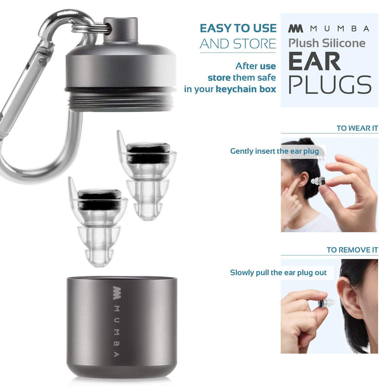 [Australia] - High Fidelity Concert Earplugs, Reusable Musicians Ear Plugs, 24dB Advanced Filter Technology Ear Protection for Music Festivals, DJs, Musicians Black 