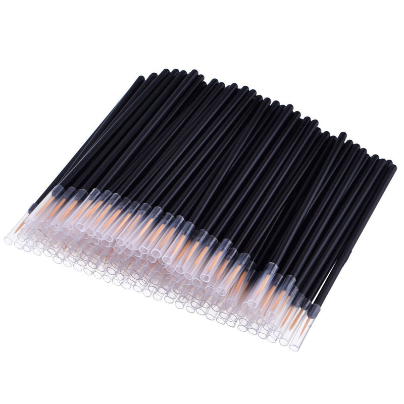 [Australia] - KINGMAS 100 Pack Disposable Eyeliner Brushes Applicator Makeup Eye Liner Wands 