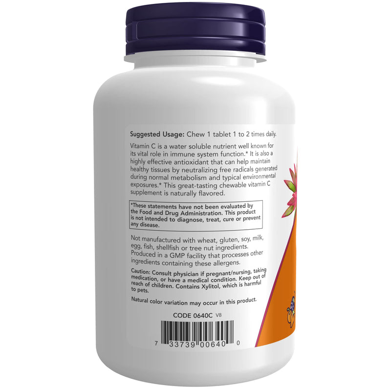 [Australia] - NOW Supplements, Vitamin C-500, Antioxidant Protection*, Cherry-Berry Flavor, 100 Chewable Lozenges 