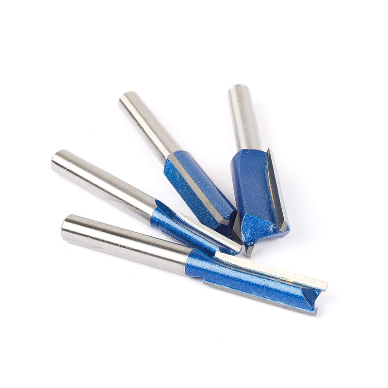 [Australia] - KOWOOD Plus Double Flute Straight Router Bit Set, 1/4 Inch Shank. Cutting Diameter in 1/4”, 5/16”, 3/8”, 1/2”. with Updated Kowood C3 Carbide. Great for Create Groove, dado or Hollow 
