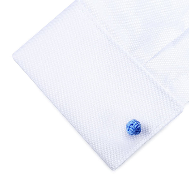 [Australia] - HONEY BEAR Silk Knot Fabric Cufflinks 5 Pairs Set for Mens Shirt Gift round 8 without box 