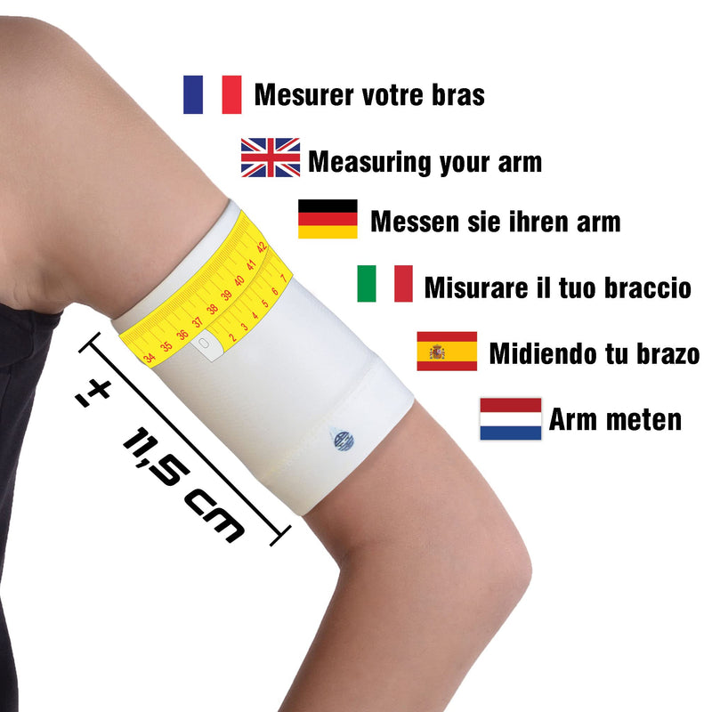 [Australia] - Dia-Band, Armband for CGM Freestyle Libre, Medtronic, Dexcom or Omnipod - Comfortable and Reusable Diabetic Armband for Glucose Sensor. L (29-32 cm) L (29-33 cm) 