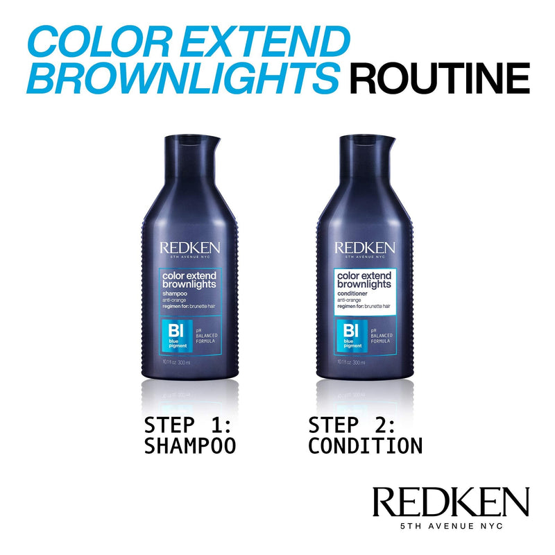 [Australia] - Redken Color Extend Brownlights | Blue Conditioner | For Natural & Color-Treated Brunettes Conditioner, New Look 