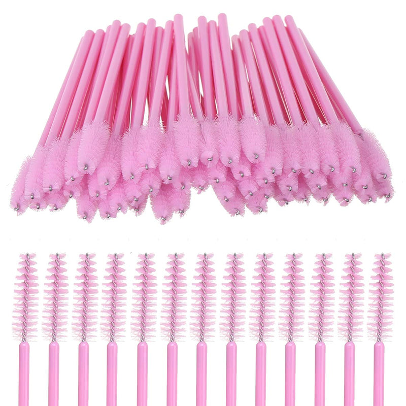 [Australia] - Elisel 100 PCS Disposable Mascara Brushes Eyelash Brushes Mascara Brushes Eye Lash Eyebrow Applicator Cosmetic Makeup Brush Tool Kits (Pink) Pink 